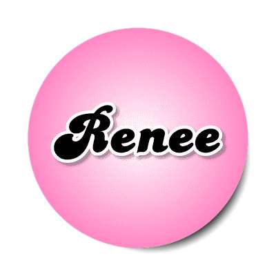 renee female name pink sticker