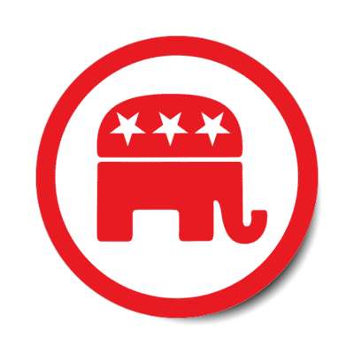 republican elephant sticker