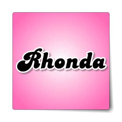 rhonda female name pink sticker