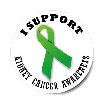 ribbon i support kidney cancer awareness sticker