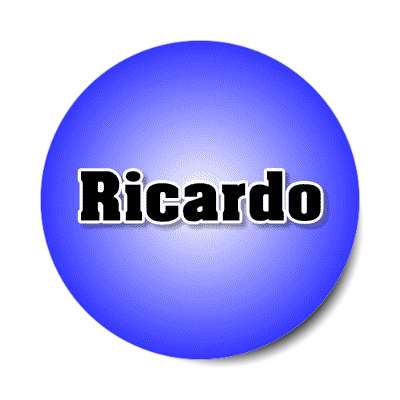 ricardo male name blue sticker
