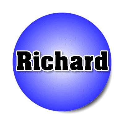 richard male name blue sticker