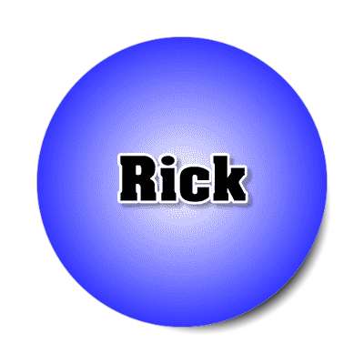 rick male name blue sticker