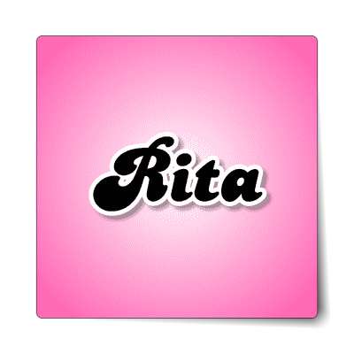 rita female name pink sticker