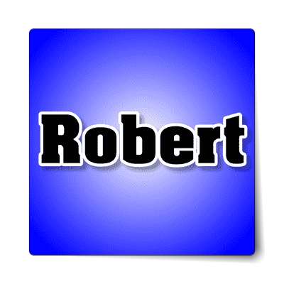 robert male name blue sticker
