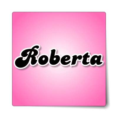 roberta female name pink sticker
