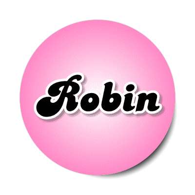 robin female name pink sticker