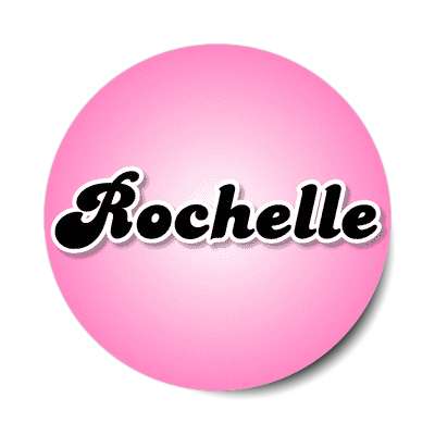 rochelle female name pink sticker