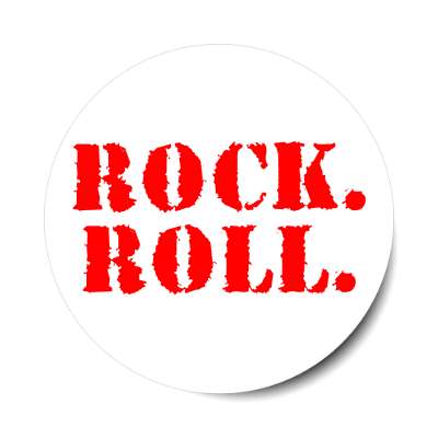 rock roll sticker
