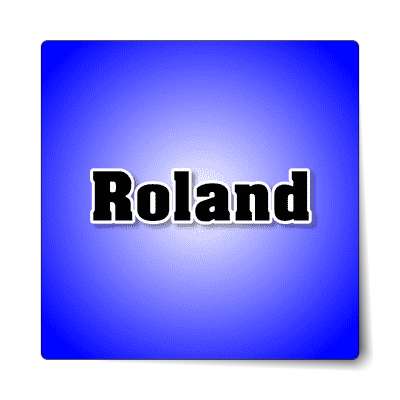 roland male name blue sticker