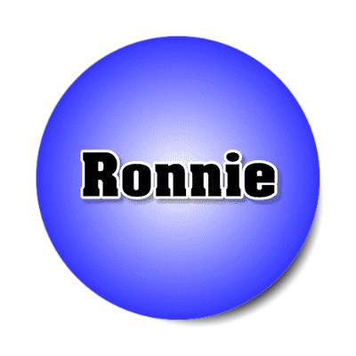 ronnie male name blue sticker