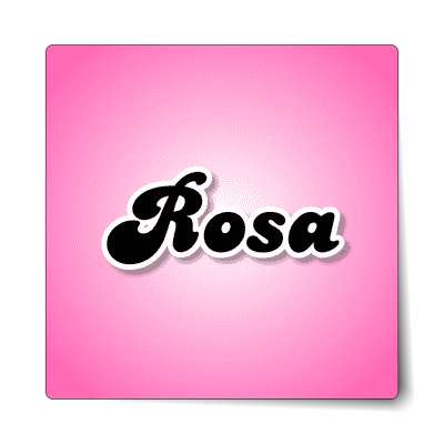 rosa female name pink sticker