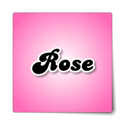 rose female name pink sticker