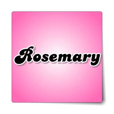 rosemary female name pink sticker
