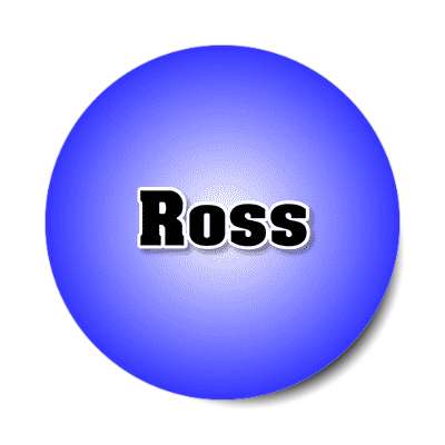 ross male name blue sticker