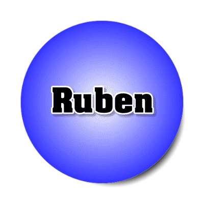 ruben male name blue sticker