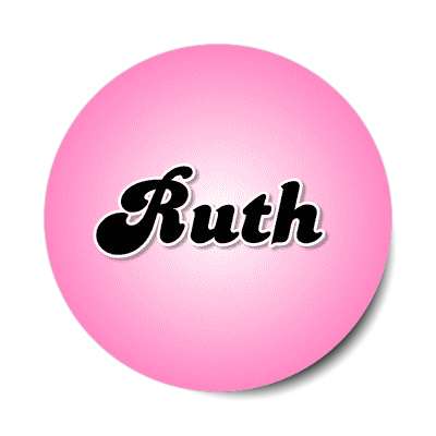 ruth female name pink sticker
