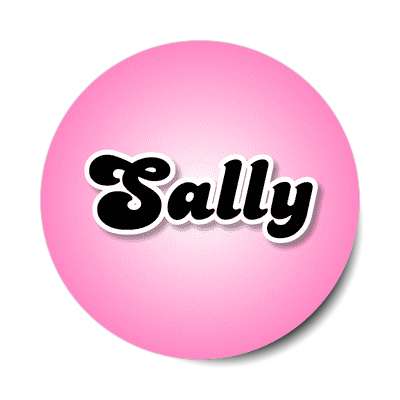 sally female name pink sticker
