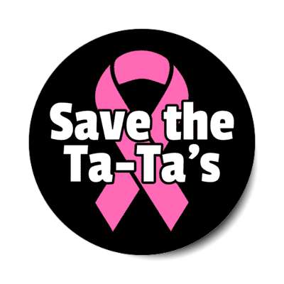 save the tatas breast cancer awareness stickers, magnet
