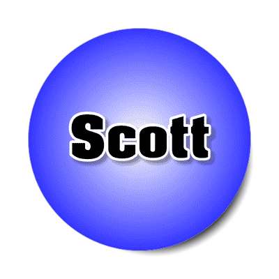 scott male name blue sticker