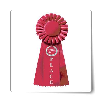 second place ribbon sticker