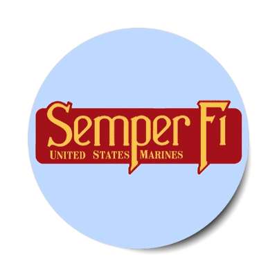 semper fi united states marines sticker