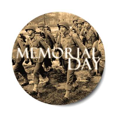 sepia troops memorial day sticker