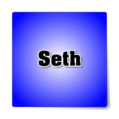 seth male name blue sticker