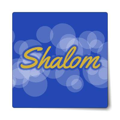 shalom greeting sticker