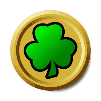 shamrock gold coin sticker