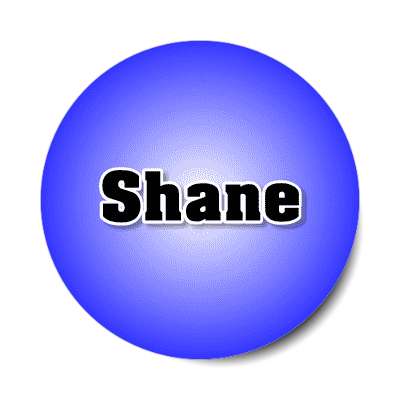 shane male name blue sticker