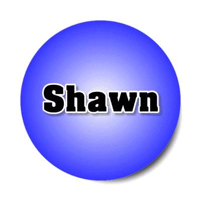 shawn male name blue sticker