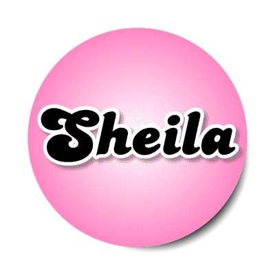sheila female name pink sticker