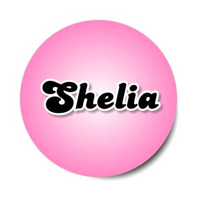 shelia female name pink sticker