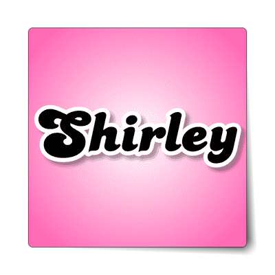 shirley female name pink sticker