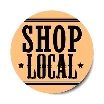 shop local tan western star sticker