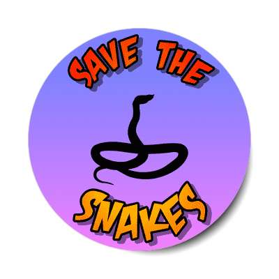 silhouette reptile save the snakes sticker