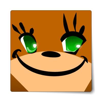 smile face bear happy cute sticker