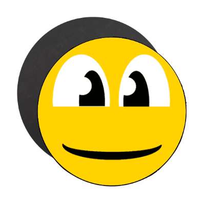 smile face big closed smile glazed eyes magnet