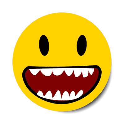 smile face big teeth smile happy sticker