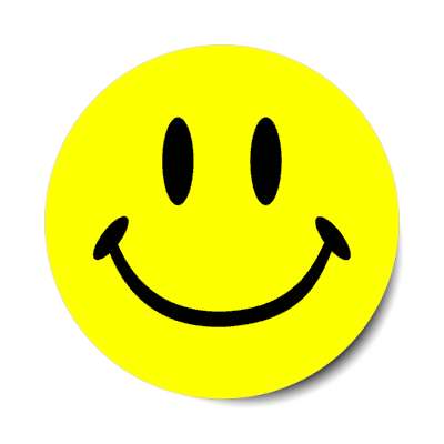 smile face classic yellow sticker
