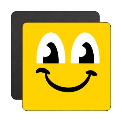 smile face closed mouth big eyes open magnet