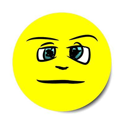 smile face closed mouth yellow sticker
