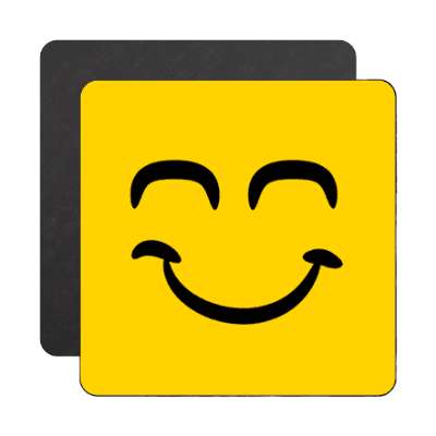 smile face closed smile eyes satisfied magnet