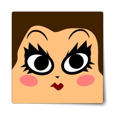 smile face cute pretty makeup eyelashes sticker