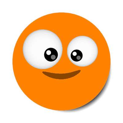 smile face orange self contentedness sticker