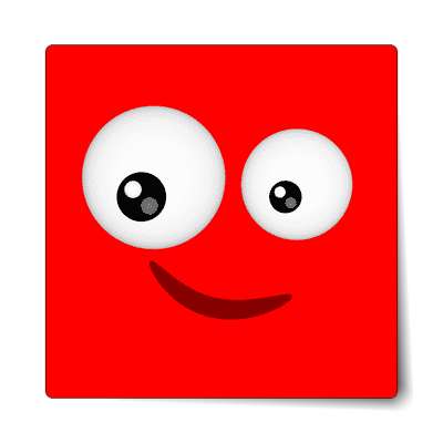 smile face sorta smiling smirk sticker