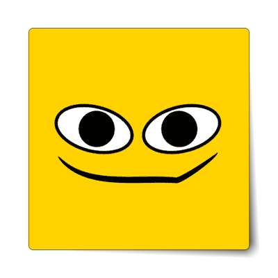 smile face strange smirk gaze sticker