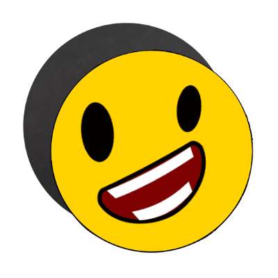 smile face turned teeth smile big eyes weird magnet
