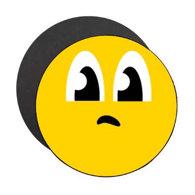 smile face unsure glazed eyes magnet